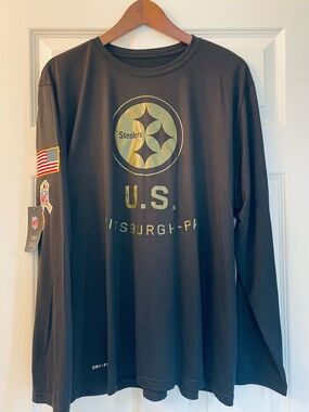 NWT Pittsburgh Steelers/Wounded Warrior top XL Nike NFL